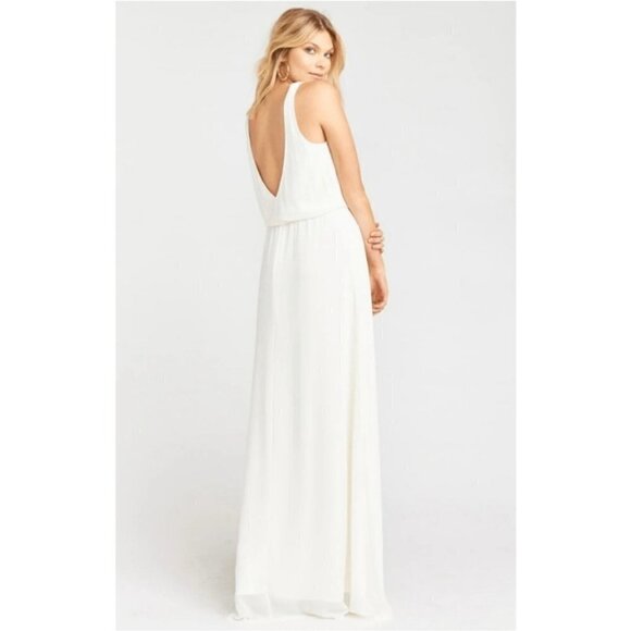 Show Me Your Mumu Kendall Maxi Dress Wedding cake Chiffon White Babydoll XXSmall - Picture 5 of 8